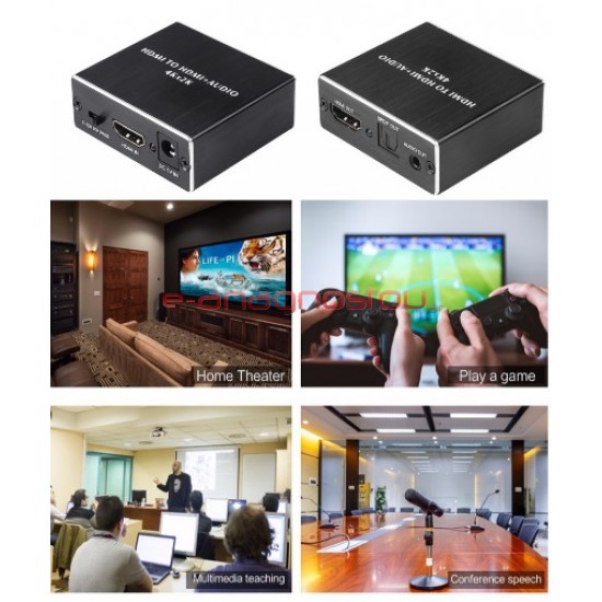 CVT-578 Εξαγωγέας ήχου από HDMI σε ψηφιακή έξοδο ήχου+3,5mm. jack+HDMI A/V Converters - Μετατροπείς σημάτων ήχου/εικόνας